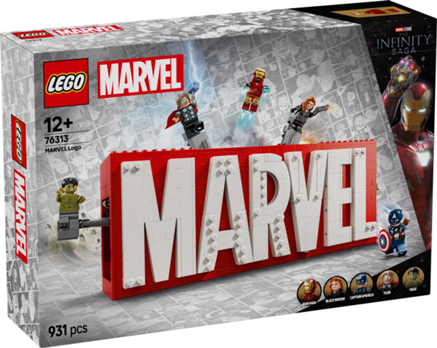 LEGO&reg; MARVEL Logo & Minifiguren 