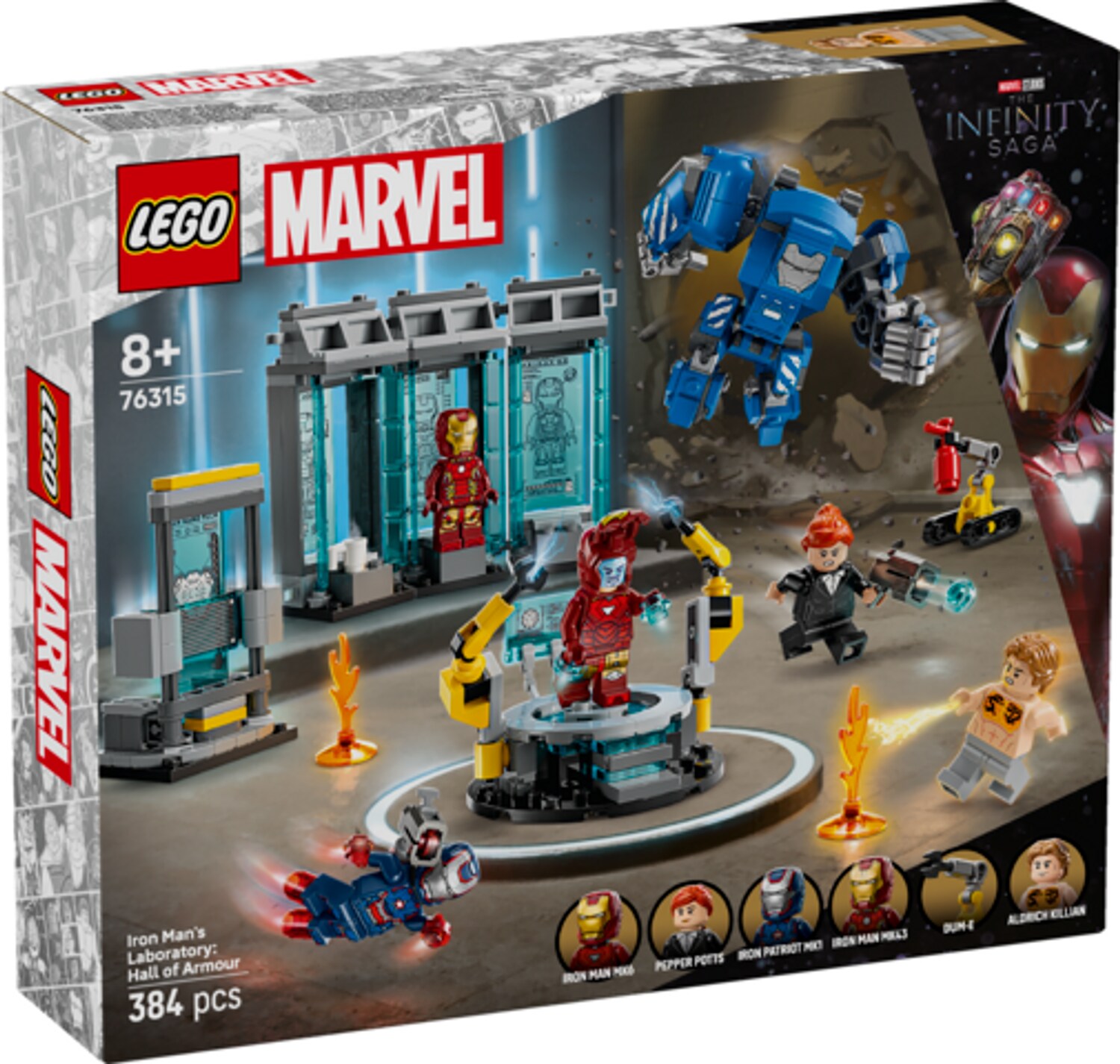 LEGO® Iron Mans Labor: Halle der Rüstungen