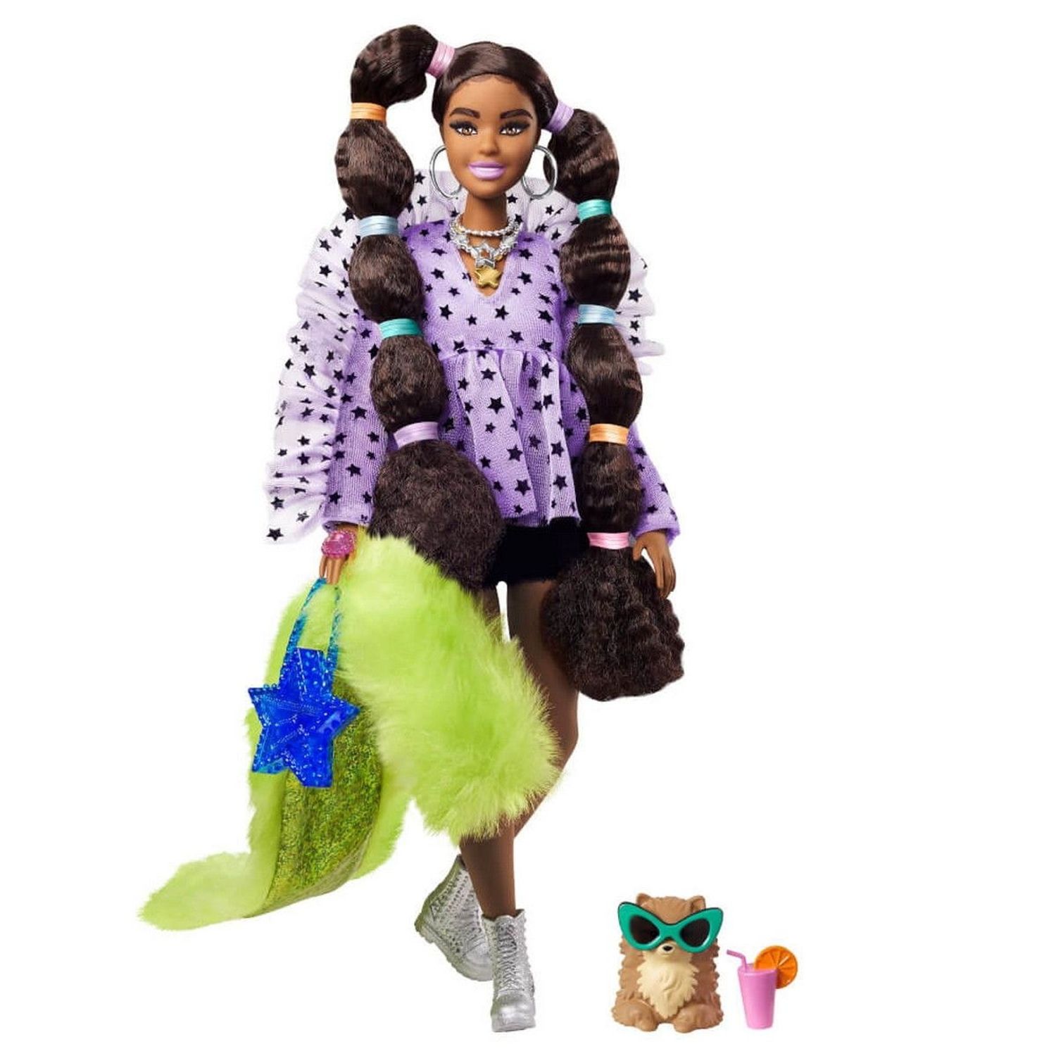 Barbie Barbie mit Z&ouml;pfen und Bobble Haargummies 