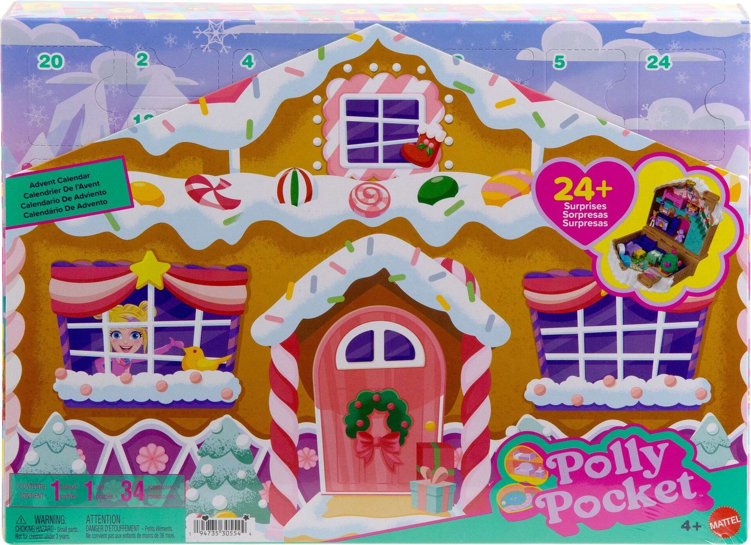 Mattel Polly Pocket-Puppe Adventskalender 