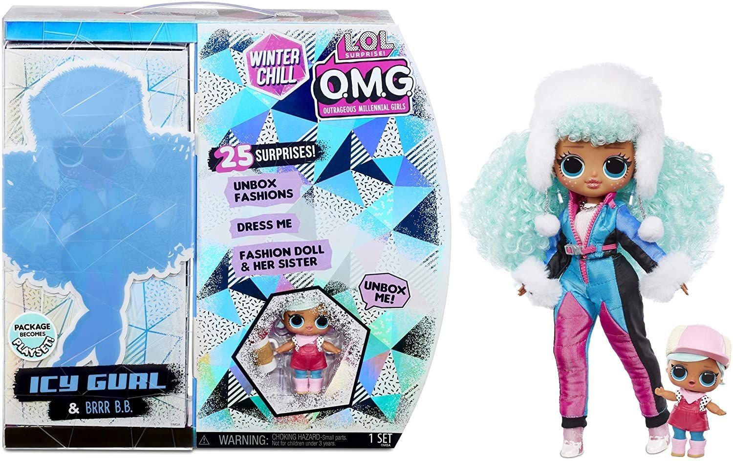 L.O.L. SURPRISE! L.O.L Winter Chill ICY Gurl & Brrr BB Puppe 