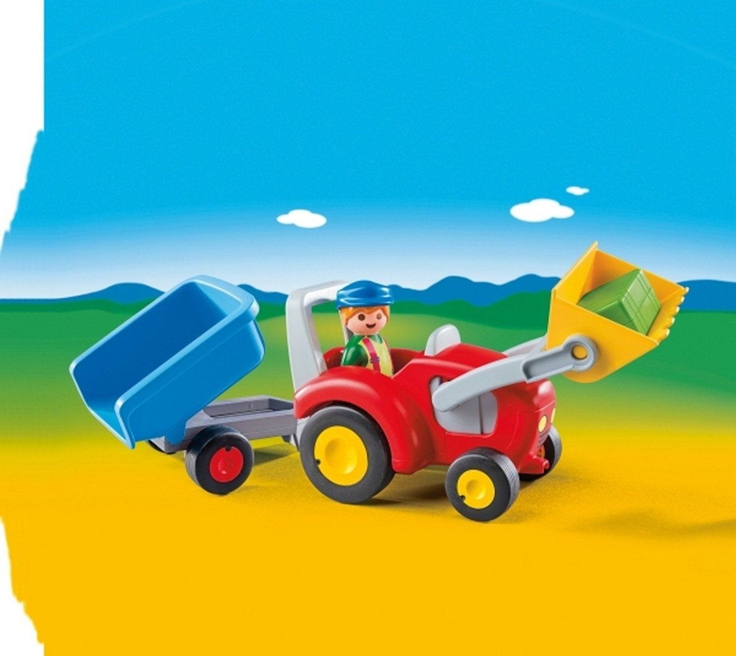 Playmobil Traktor mit Anh&auml;nger 