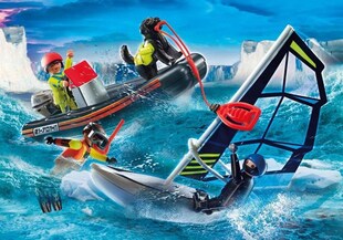 Playmobil Polarsegler-Rettung mit Schlauchboot 