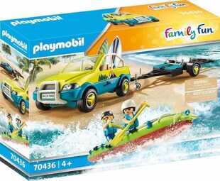 Playmobil Strandauto mit Kanuanhänger 