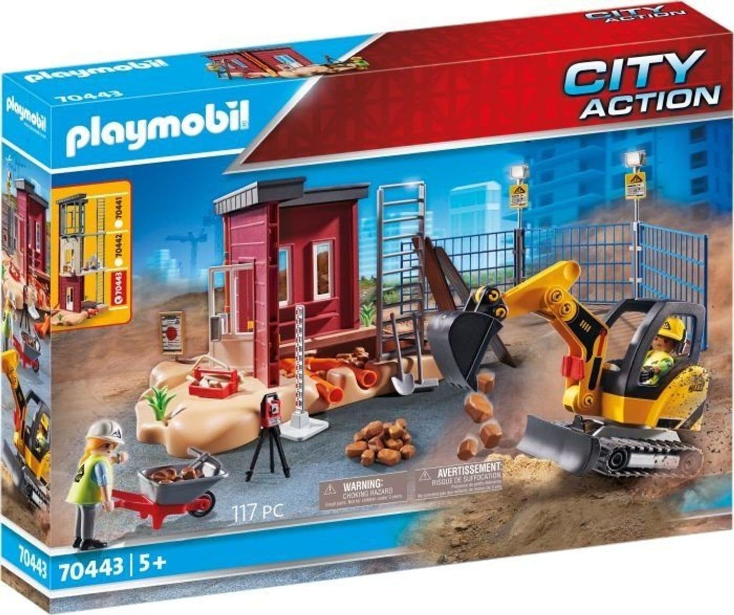 Playmobil Minibagger mit Bauteil 