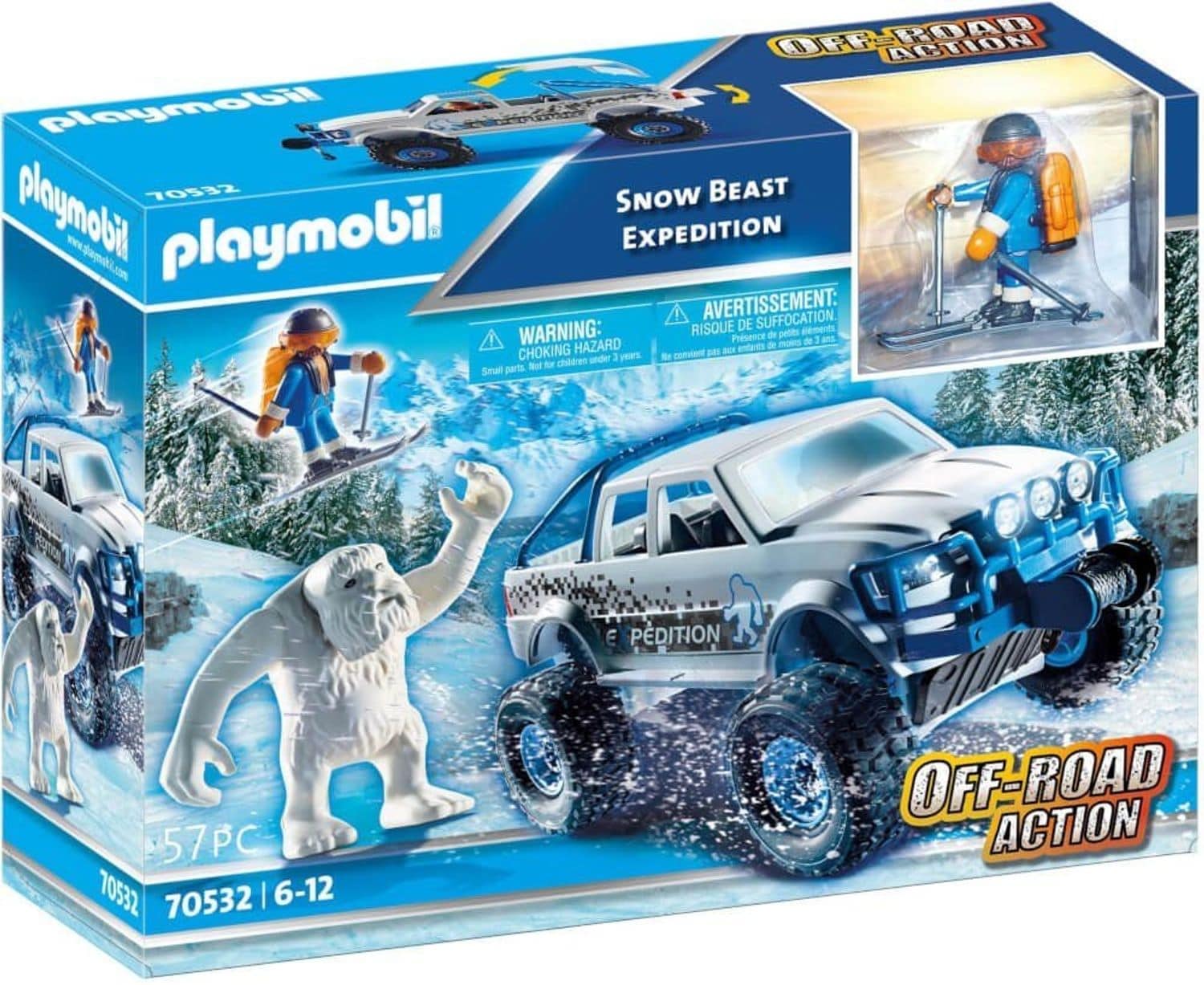 Playmobil Snow Expedition mit Yeti und Skifahrer 