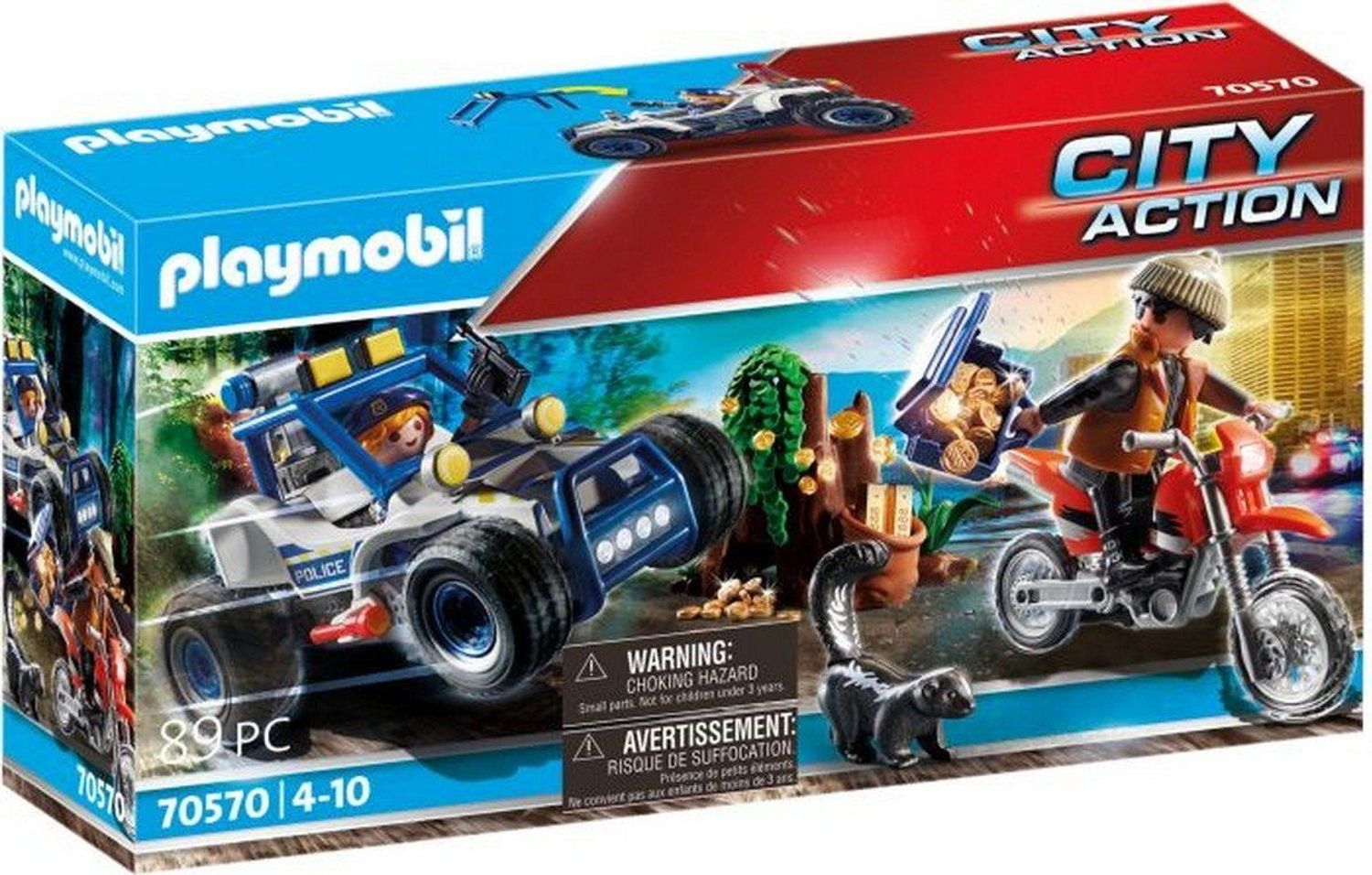 Playmobil Polizei-Gel&auml;ndewagen: Verfolgung des Schatzr&auml;ubers 