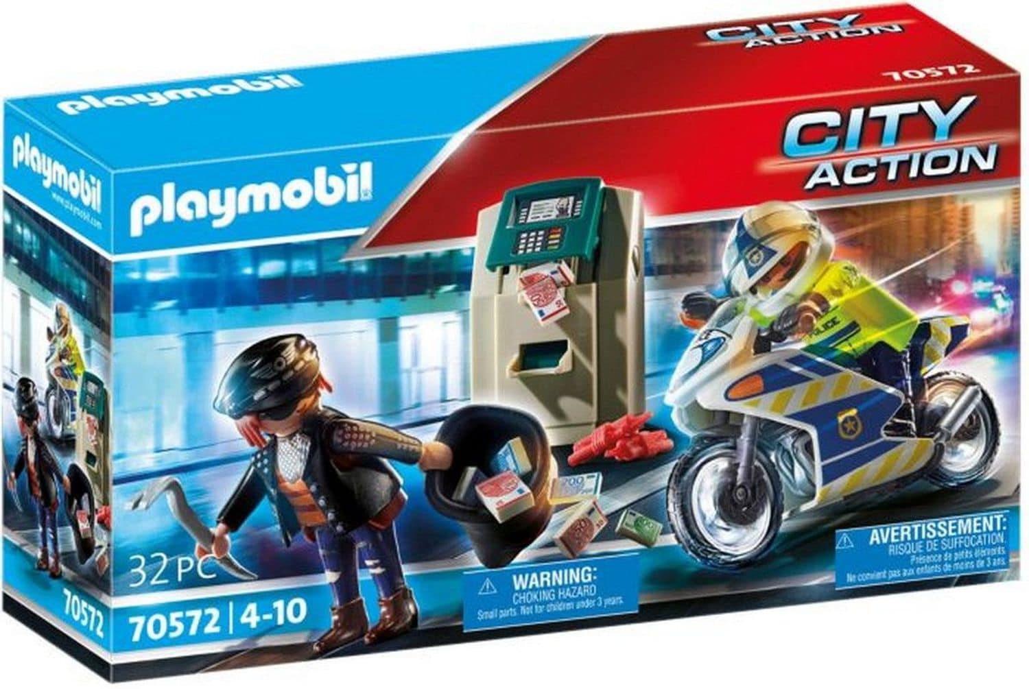Playmobil Polizei-Motorrad: Geldr&auml;uberverfolgung 