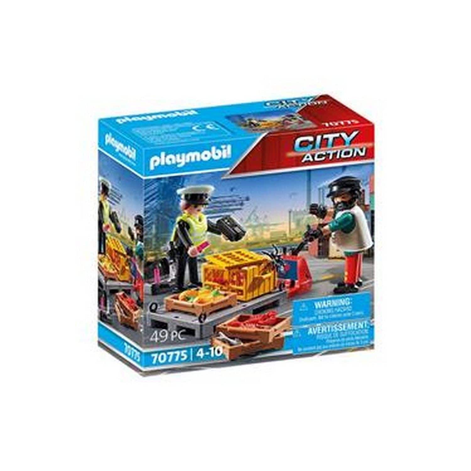 Playmobil Zollkontrolle mit Schwerlastpalette 