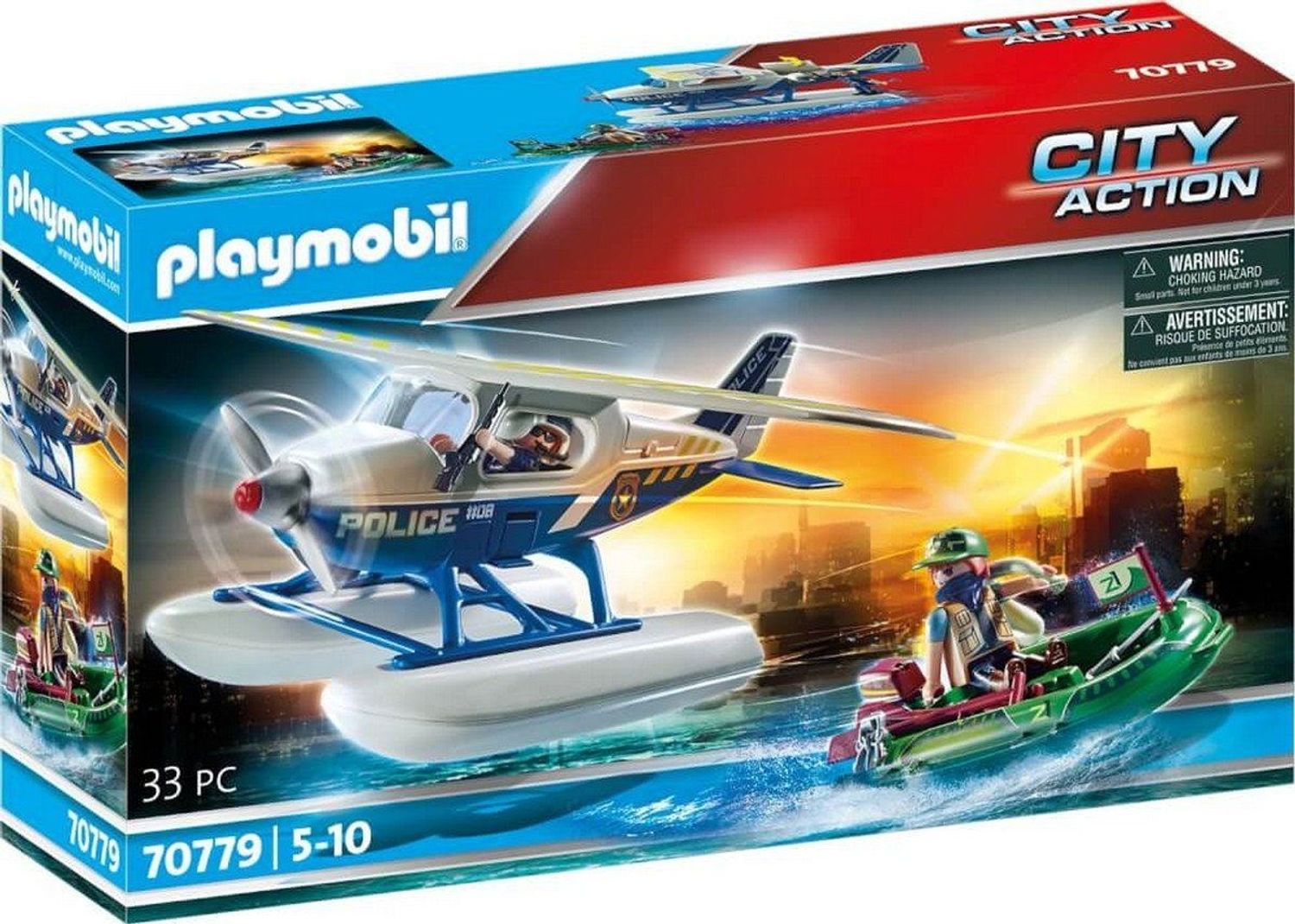 Playmobil Polizei-Wasserflugzeug: Schmuggler-Verfolgung 