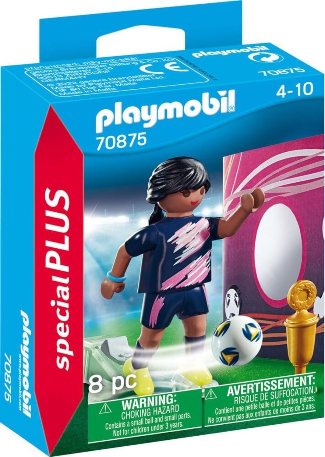 Playmobil Fu&szlig;ballerin mit Torwand 