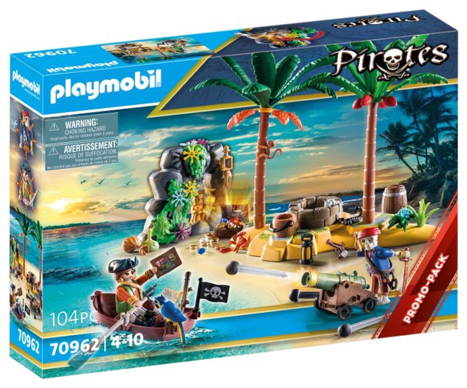 Playmobil Piratenschatzinsel mit Skelett 