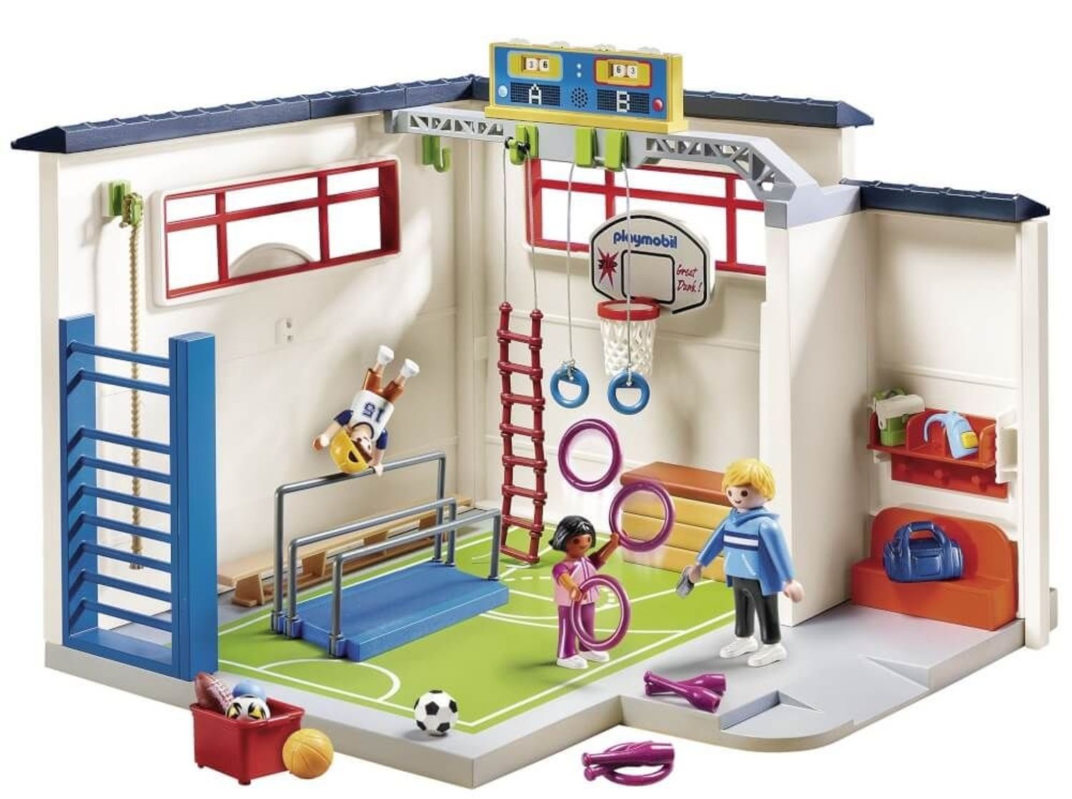 Playmobil Turnhalle mit umfangreichem Zubeh&ouml;r 