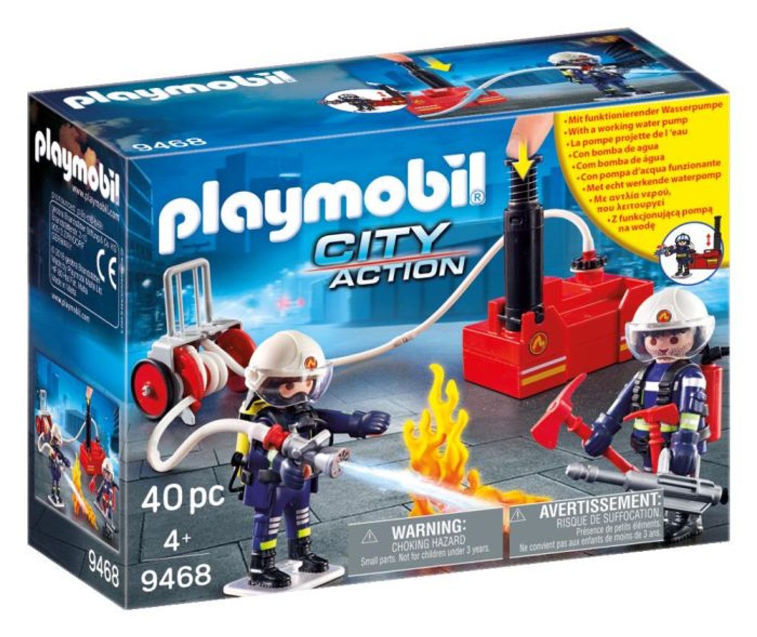 Playmobil Feuerwehrm&auml;nner mit L&ouml;schpumpe 