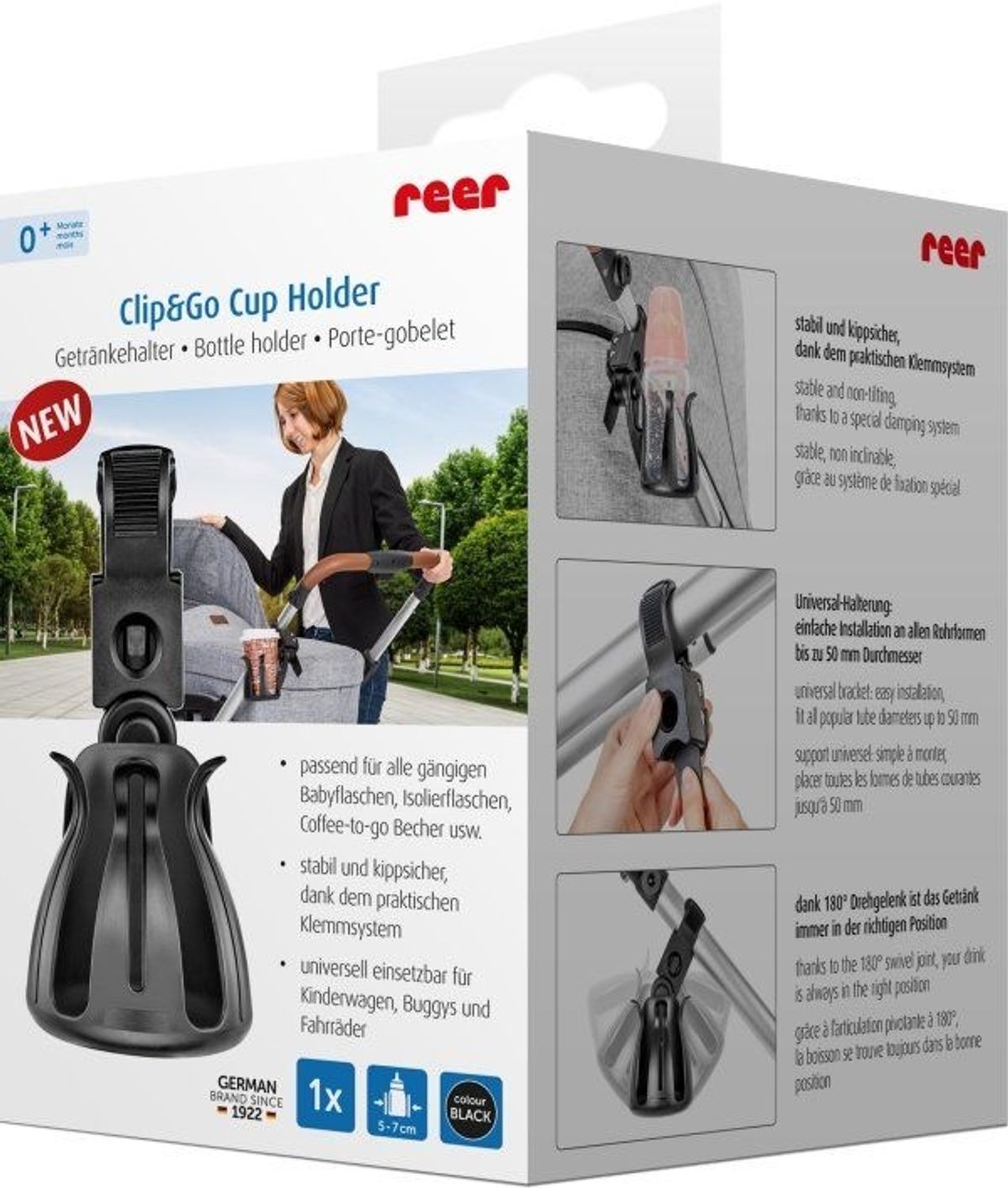 reer Clip&Go Cup Holder Getr&auml;nkehalter 