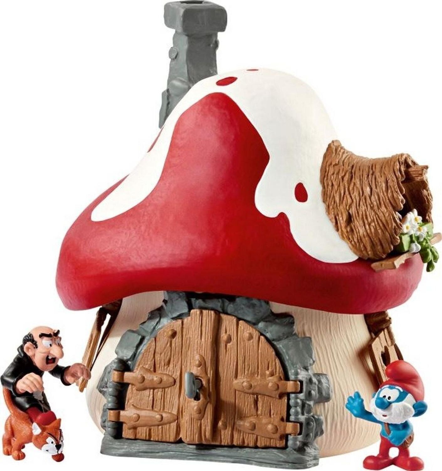 Schleich Schlumpf Haus mit 2 Figuren