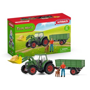 Schleich Traktor mit Anhänger 
