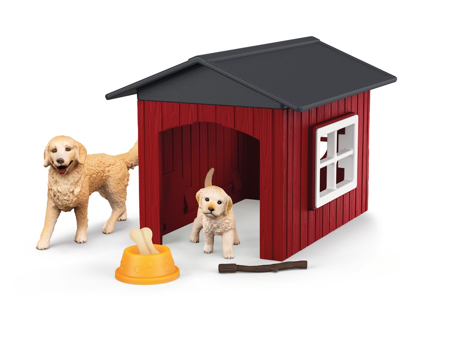 Schleich Hundeh&uuml;tte mit Goldenretrievern 