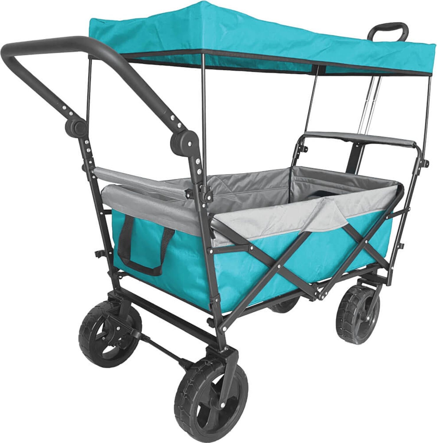 Outdoor active Bollerwagen Petrol faltbar mit Dach