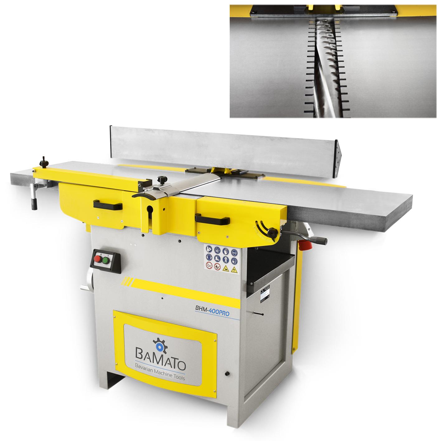 BAMATO Abricht- und Dickenhobelmaschine mit Spiralmesserwelle BHM-400PRO (400V) 