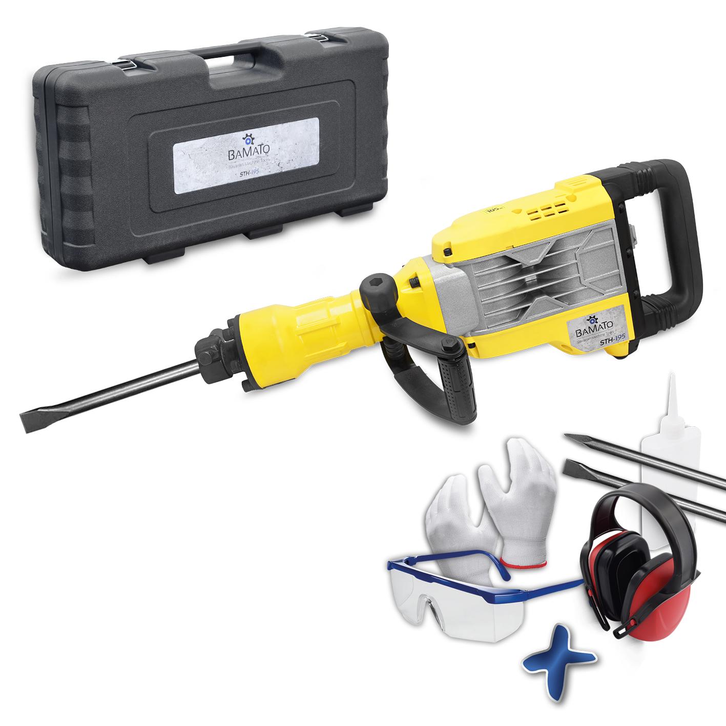 BAMATO Abbruchhammer STH-195 mit 7-tlg. Zubeh&ouml;rset 