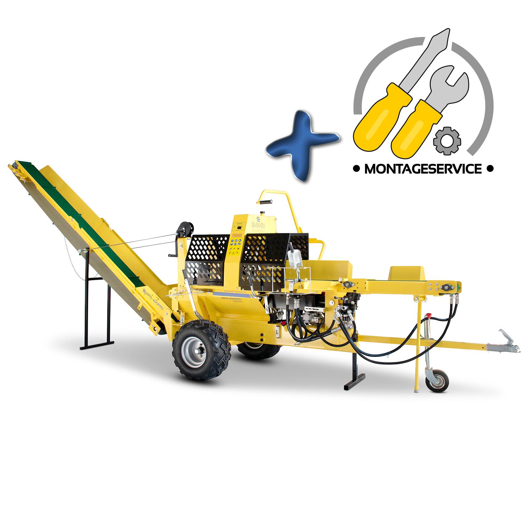 BAMATO 20 to S&auml;gespaltautomat WPO-400PRO mit F&ouml;rderband & Montageservice 