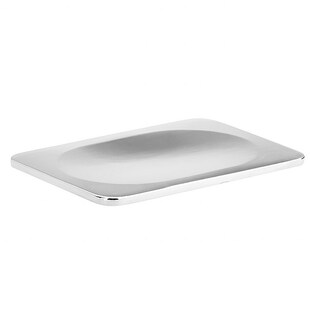 Brillantbad BORGANIC Seifenablage Edelstahl, Zink, Chrom 120x28x85 mm für Bad & Küche >> zum Bohren 