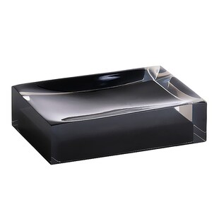 Brillantbad BISTA Seifenablage Polyresin Schwarz 110x30x70 mm für Bad & Küche >> Freistehend anwendbar 