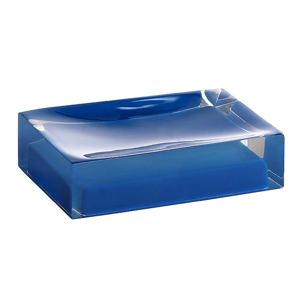 Brillantbad BISTA Seifenablage Polyresin Blau 110x30x70 mm f&uuml;r Bad & K&uuml;che >> Freistehend anwendbar 