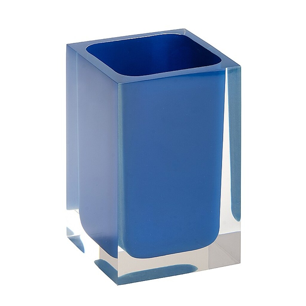 Brillantbad BISTA Glashalter Polyresin Blau 72x110x72 mm f&uuml;r Bad & K&uuml;che >> Freistehend anwendbar 