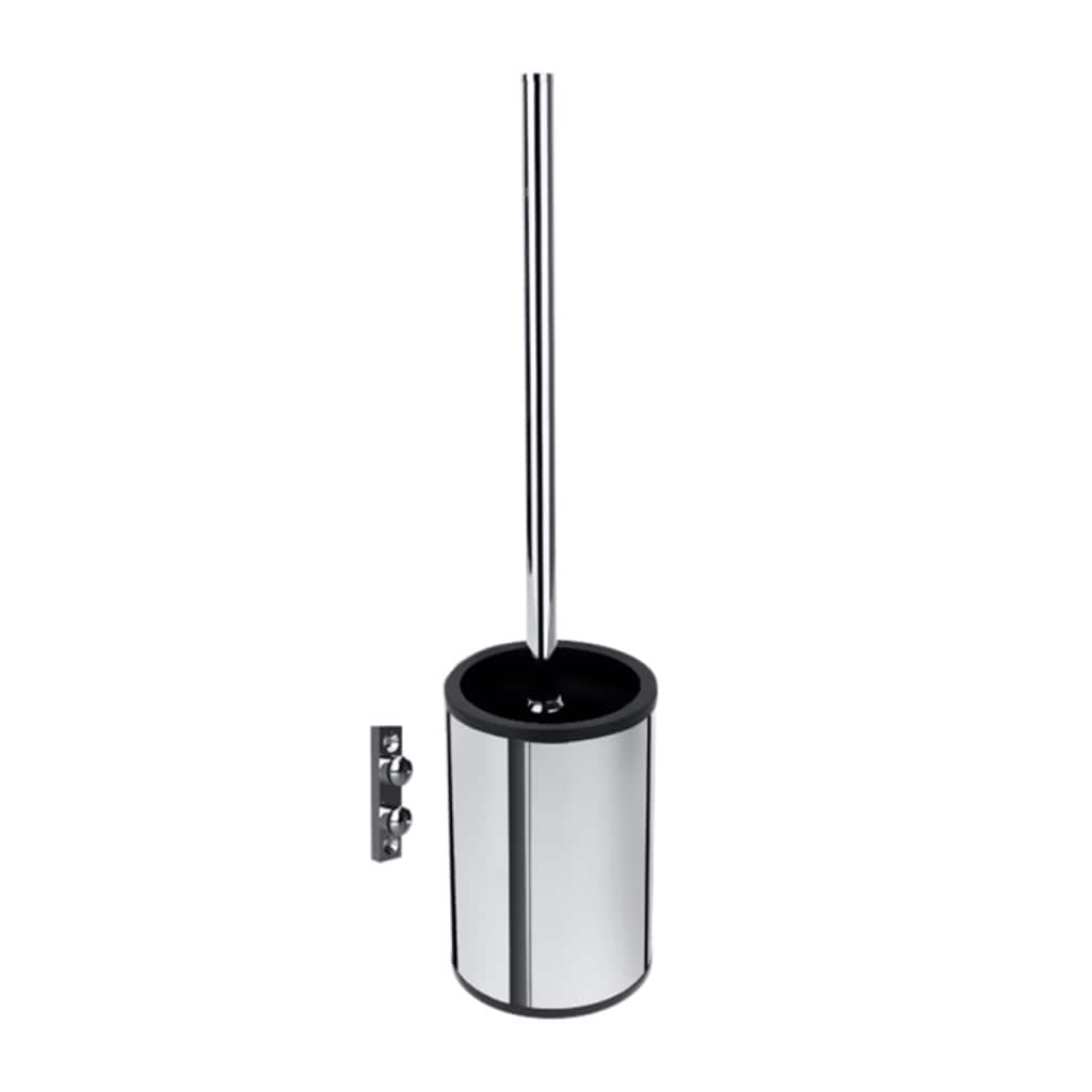 Brillantbad BOMEGA WC-B&uuml;rstengarnitur Messing Chrom poliert 90x385x90 mm f&uuml;r Bad & WC >> zum Bohren 