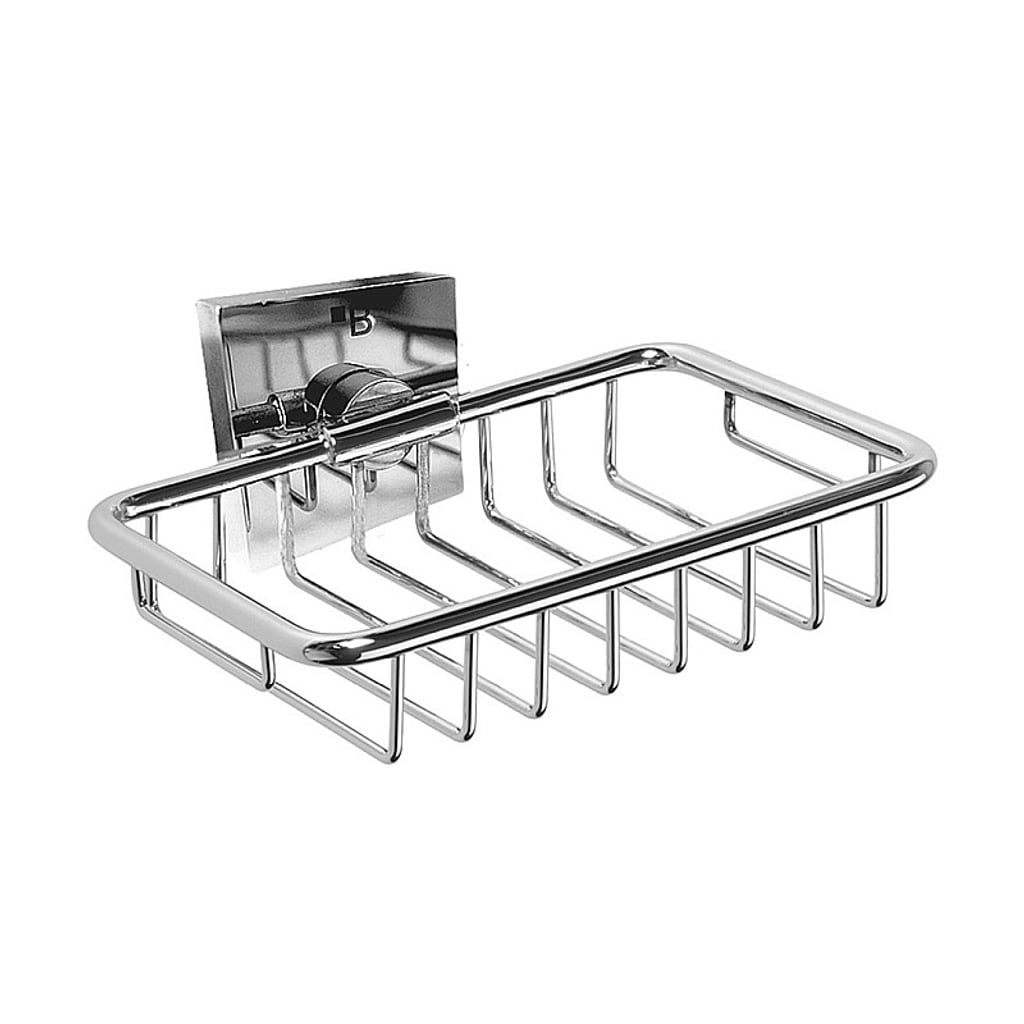 Brillantbad META Seifenkorb Messing Chrom poliert 140x52x125 mm f&uuml;r Bad & K&uuml;che >> zum Bohren oder Kleben* 