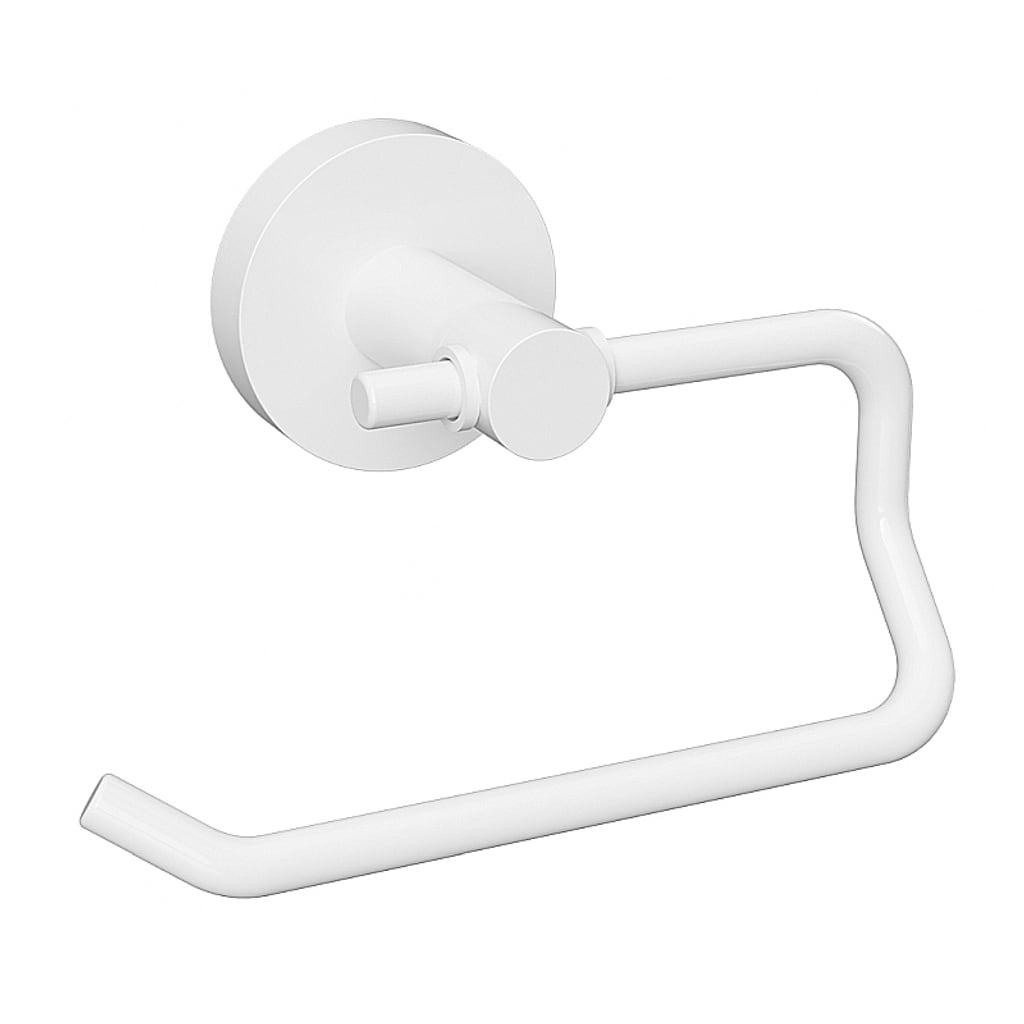 Brillantbad WHITE  Papierrollenhalter Messing Wei&szlig; ohne Deckel 140x95x90 mm f&uuml;r Bad & WC >> zum Bohren oder Kleben* 