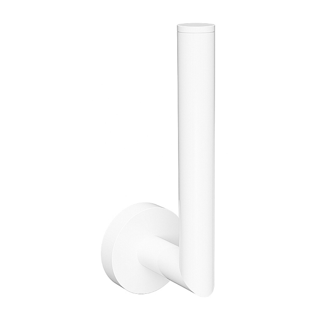 Brillantbad WHITE  Reservepapierrollenhalter Messing Wei&szlig; 55x165x65 mm f&uuml;r Bad & WC >> zum Bohren oder Kleben* 