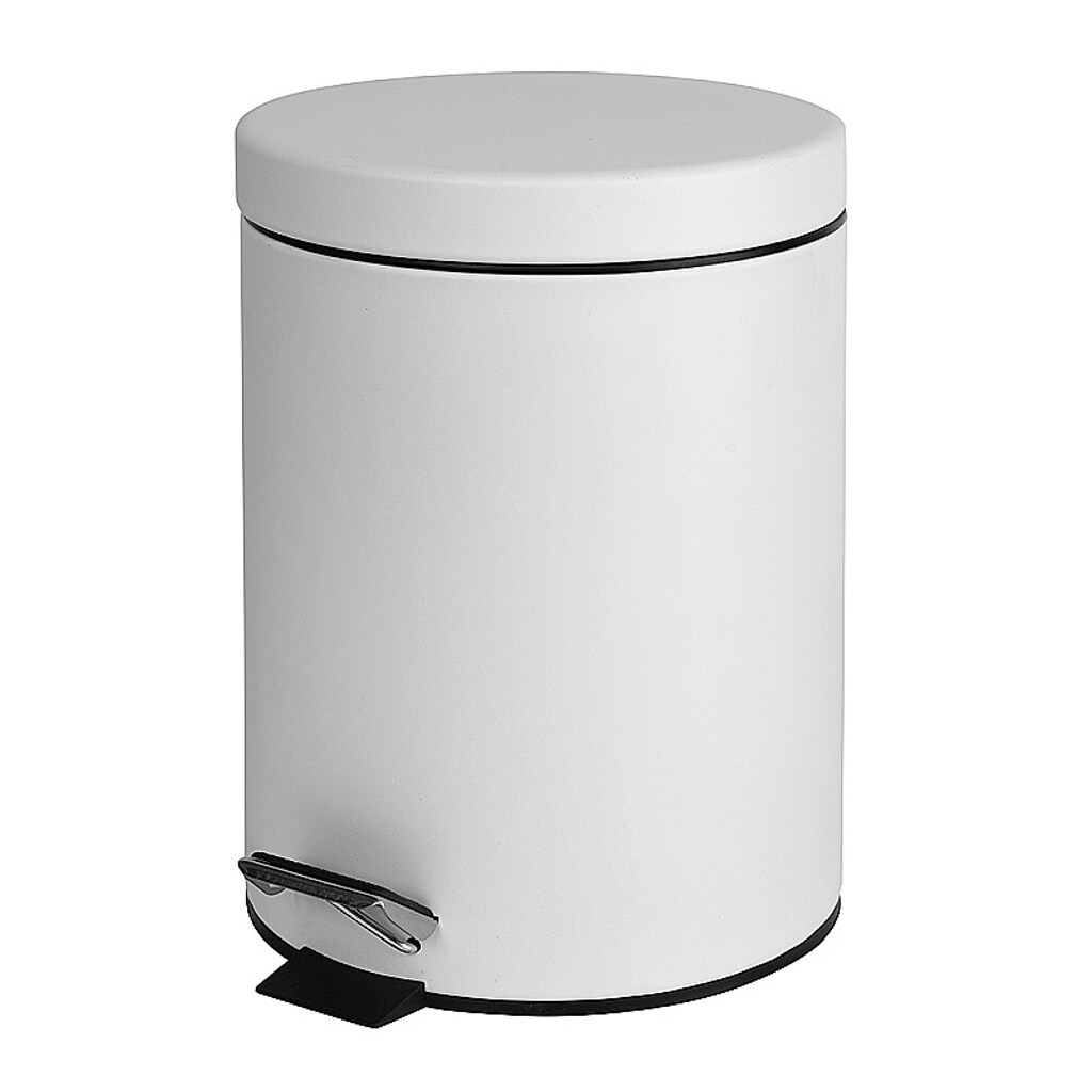 Brillantbad WHITE  Abfalleimer Messing Wei&szlig; "Soft Close" 200x280x200 mm, 5 Ltr f&uuml;r Bad & K&uuml;che >> Freistehend anwendbar 