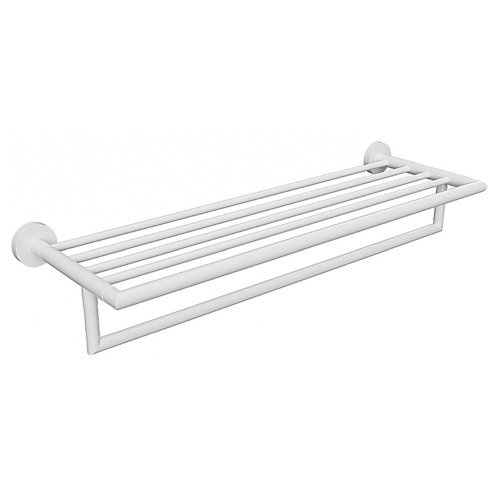 Brillantbad WHITE  Handtuchablage Messing Wei&szlig; 550x120x265 mm f&uuml;r Bad & K&uuml;che >> zum Bohren 