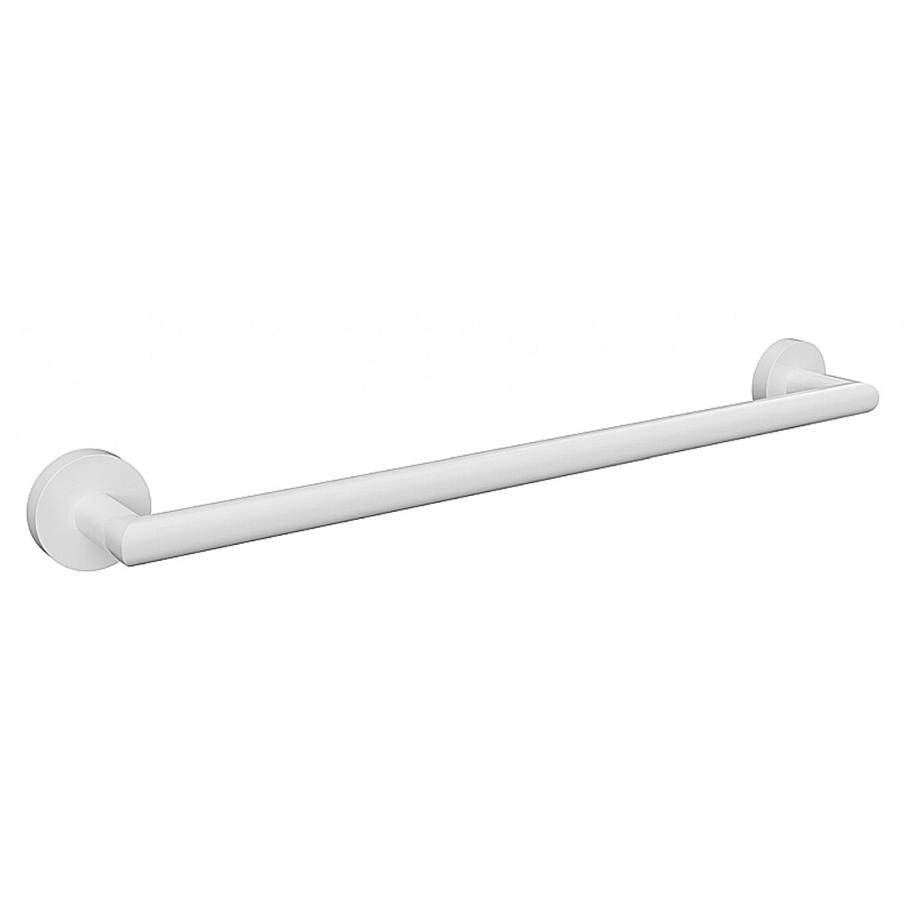 Brillantbad WHITE  Handtuchhalter Messing Wei&szlig; 505x55x65 mm f&uuml;r Bad & K&uuml;che >> zum Bohren oder Kleben* 