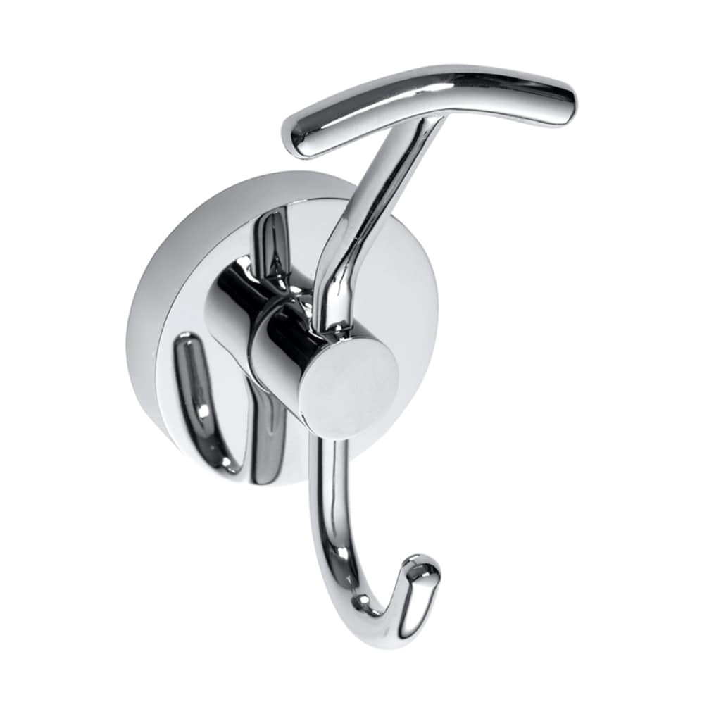 Brillantbad BOMEGA Kleiderhaken Messing Chrom poliert 55x116x60 mm f&uuml;r Bad & K&uuml;che >> zum Bohren oder Kleben* 