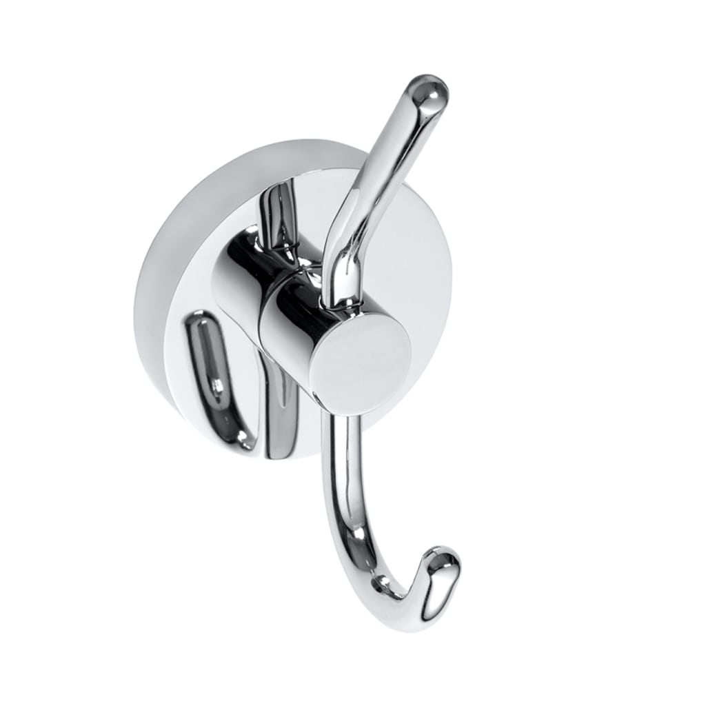 Brillantbad BOMEGA Kleiderhaken Messing Chrom poliert 55x110x60 mm f&uuml;r Bad & K&uuml;che >> zum Bohren oder Kleben* 