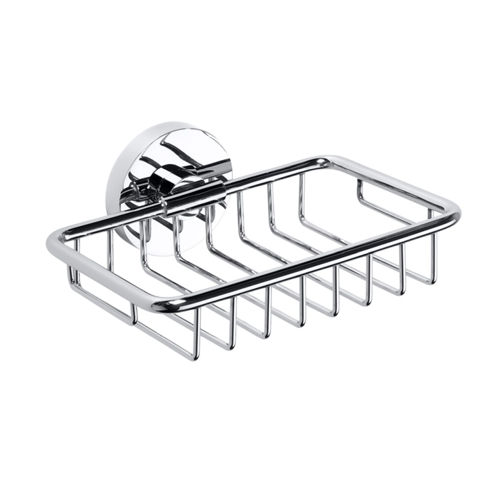 Brillantbad BOMEGA Seifenkorb Messing Chrom poliert 140x55x125 mm f&uuml;r Bad & K&uuml;che >> zum Bohren oder Kleben* 