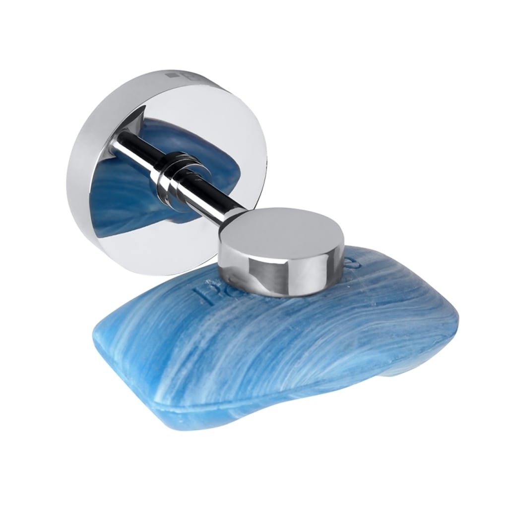 Brillantbad BOMEGA Magnetseifenhalter Messing Chrom poliert 55x55x70 mm f&uuml;r Bad & K&uuml;che >> zum Bohren oder Kleben* 