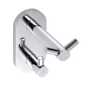 Brillantbad BOMEGA Doppelhaken Messing Chrom poliert 55x120x90 mm für Bad & Küche >> zum Bohren oder Kleben* 