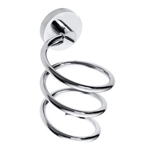 Brillantbad BOMEGA Fönhalter Spiral Messing Chrom poliert 100x130x125 mm für Bad & WC >> zum Bohren oder Kleben* 