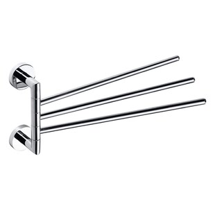 Brillantbad BOMEGA Handtuchhalter 3 Fach schwenkbar Messing Chrom poliert 450x195x55 mm für Bad & Küche >> zum Bohren oder Kleben* 