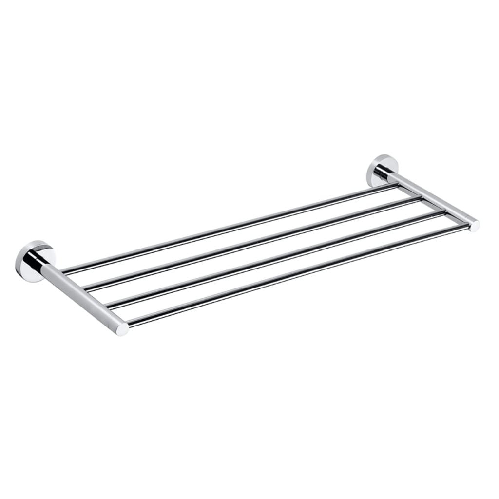 Brillantbad BOMEGA Handtuchablage Messing Chrom poliert 655x55x200 mm f&uuml;r Bad & K&uuml;che >> zum Bohren 