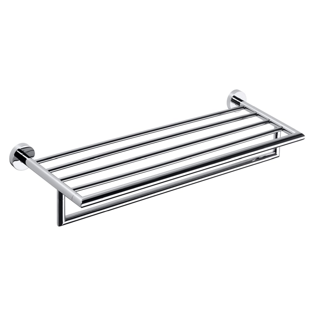 Brillantbad BOMEGA Handtuchablage Messing Chrom poliert 655x110x215 mm f&uuml;r Bad & K&uuml;che >> zum Bohren 