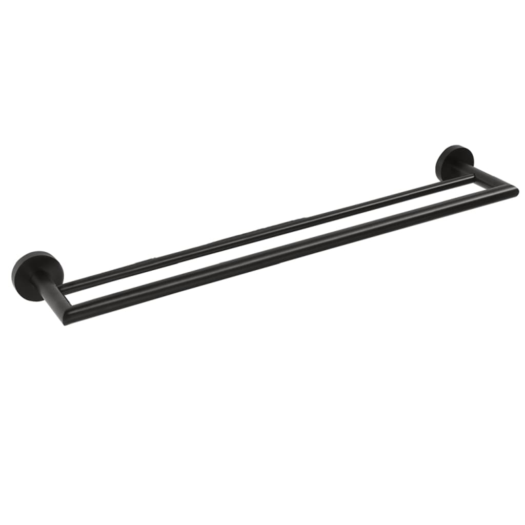 Brillantbad BARK Doppelhandtuchhalter Messing Schwarz 655x55x110 mm f&uuml;r Bad & K&uuml;che >> zum Bohren oder Kleben* 