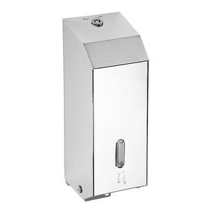 Brillantbad BEO Seifenspender Edelstahl matt 100x320x110 mm, 1100 ml für Bad & Küche >> zum Bohren 