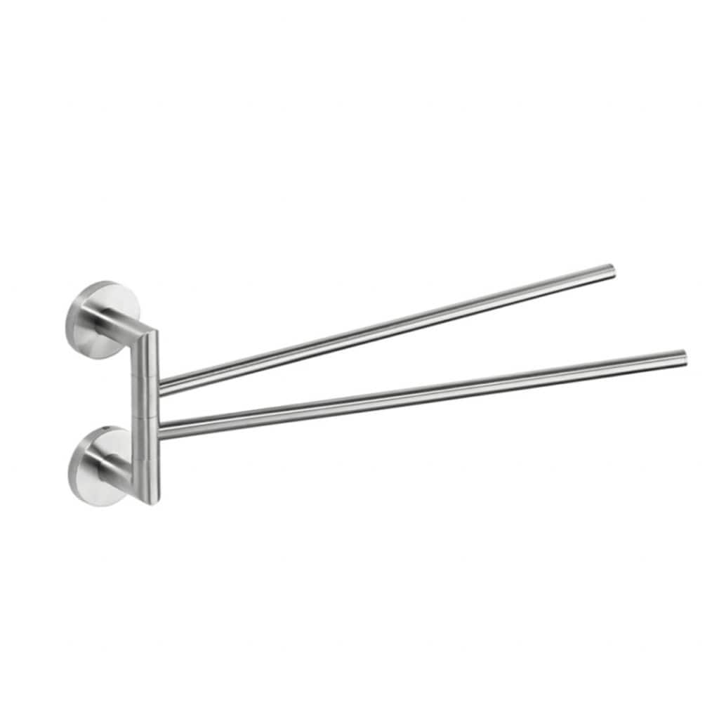 Brillantbad BEO Doppelhandtuchhalter Edelstahl matt 55x165x440 mm f&uuml;r Bad & K&uuml;che >> zum Bohren oder Kleben 