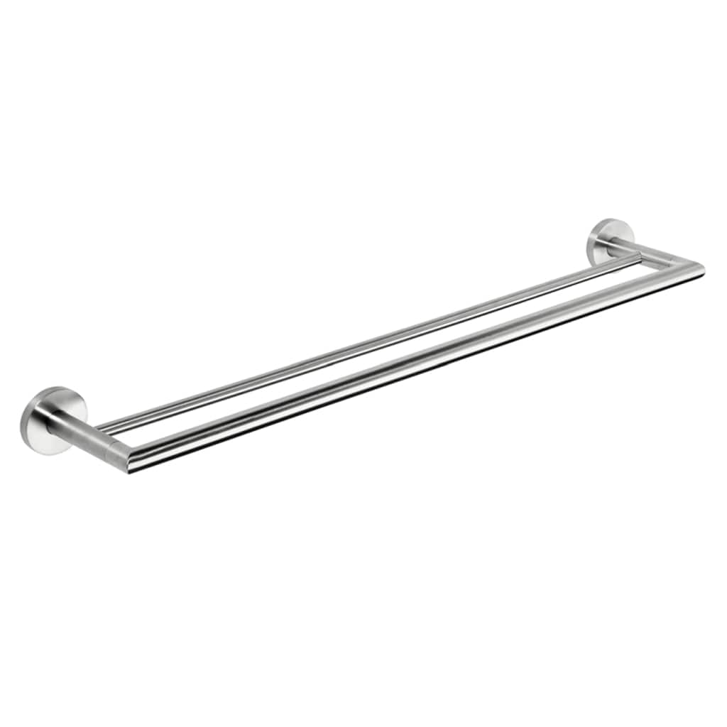 Brillantbad BEO Doppelhandtuchhalter Edelstahl matt 655x55x125 mm f&uuml;r Bad & K&uuml;che >> zum Bohren oder Kleben 